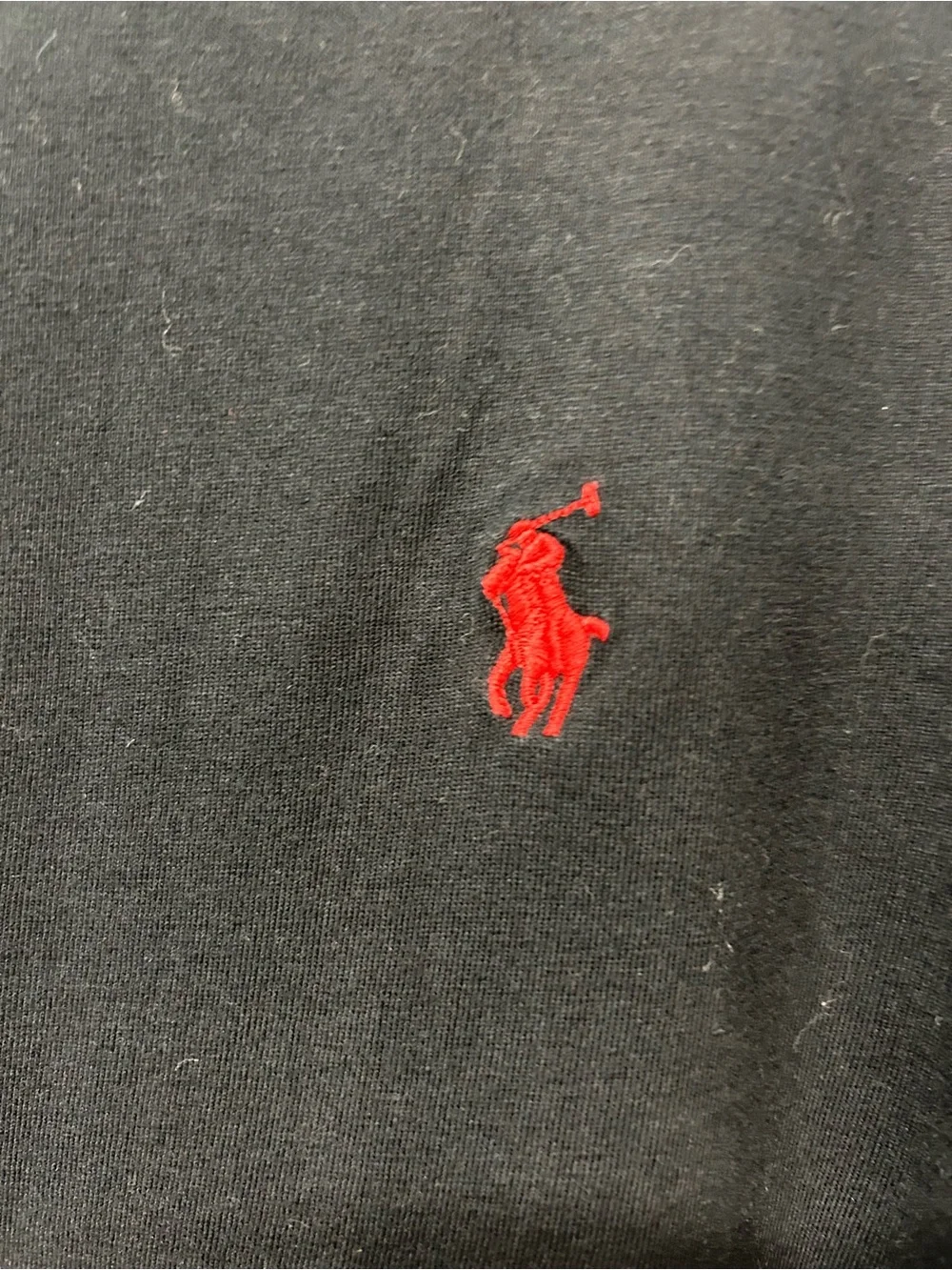 Polo by Ralph Lauren Black Long-Sleeve Crew with Red Pony